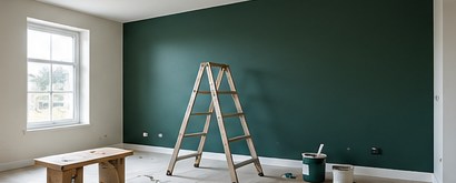 Ambiance illustrative de travaux de peinture — image générée par IA